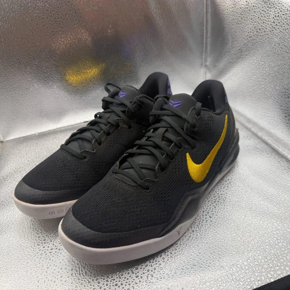 Size 5.5Y Nike Kobe 8 Protro Lakers Away Black‎ Kids Running Shoes FN0266-002